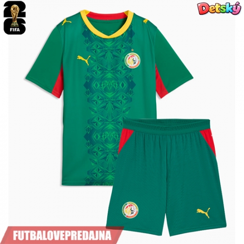 Lacne Dětský Futbalové dres Senegal MS 2026 Krátky Rukáv - Preč (+ trenírky)